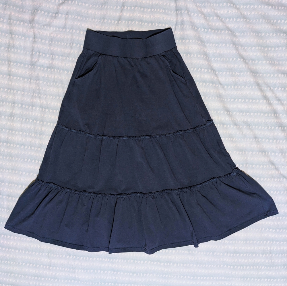 Pact Fit & Flare Tiered Skirt - Size S
